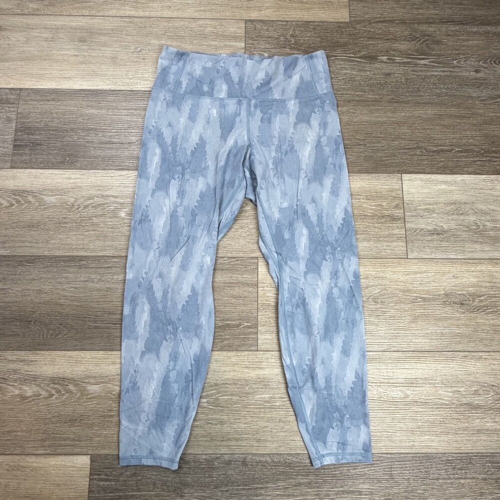 Patagonia Leggings Womens Size L Blue Camo Ankle Stretch Activewear STY24845